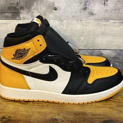 Air Jordan 1 Retro High OG TAXI Yellow Toe Men’s Size 11 ~ 555088-711 ~ No Laces