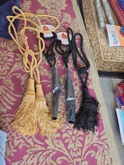 gold and black tassels 5 total