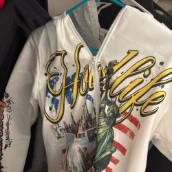 Hood Life Graphic Zip Up Hoodie