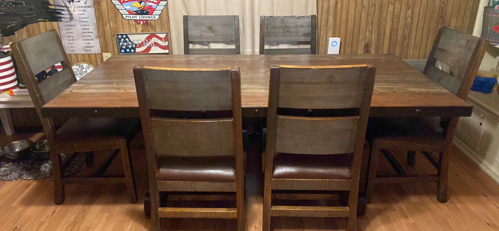 Coaster Table And 6 Chairs 
