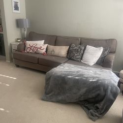 Grey Sectional  Sofa 99inches Long 