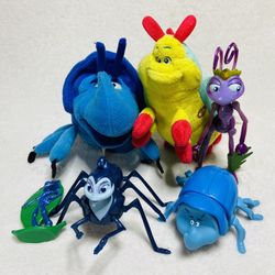 1990s Disney A Bugs Life Toy Lot Dim Heimlich Rosie Atta Toys