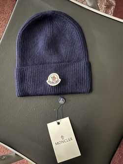 Navy Blue Moncler Beanie