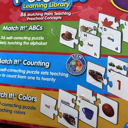 Preschool Learning Library 3 Matching Games In 1