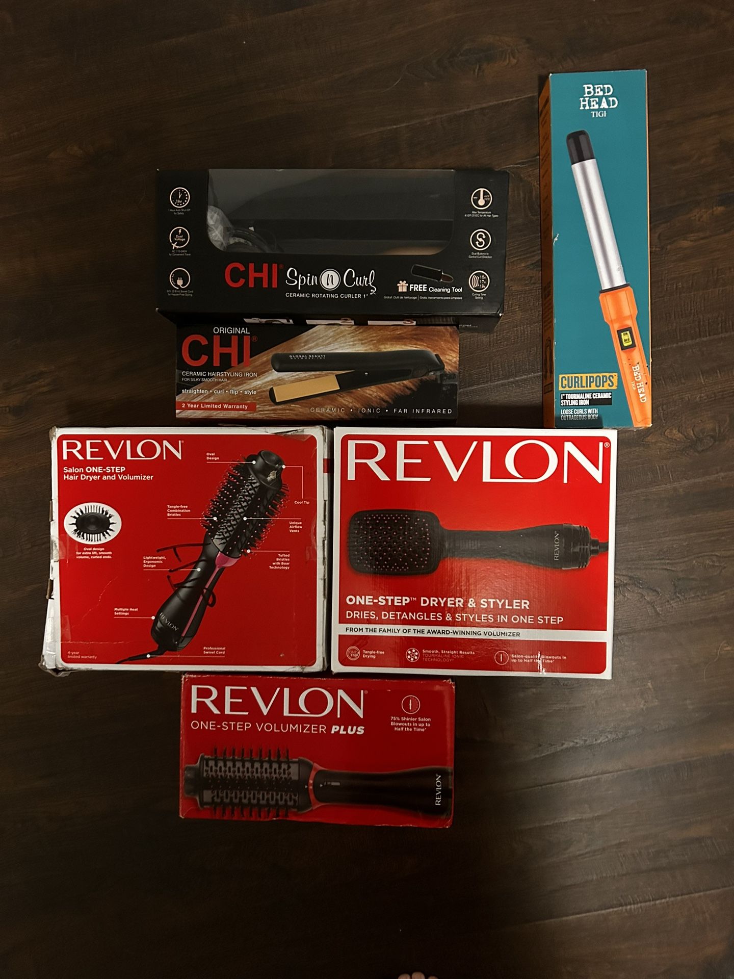 Complete Hair Tool Bundle – CHI, Revlon, Bed Head – Curl, Straighten, Dry & Style!