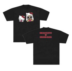 Bruno Mars x Hello Kitty Black Heart Tee Size M