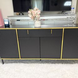 Wood Storage Console Table Coffer Bar for Dining Living Room,