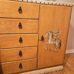 Mid Century Modern Girl's Cowgirl Armoire
