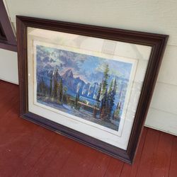 Purple mountain majesty lithograph Hall Drake Diteman Franklin mint $100 firm