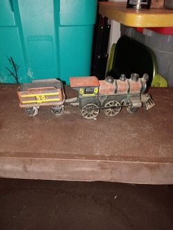 Vintage cast iron locomotive train engine