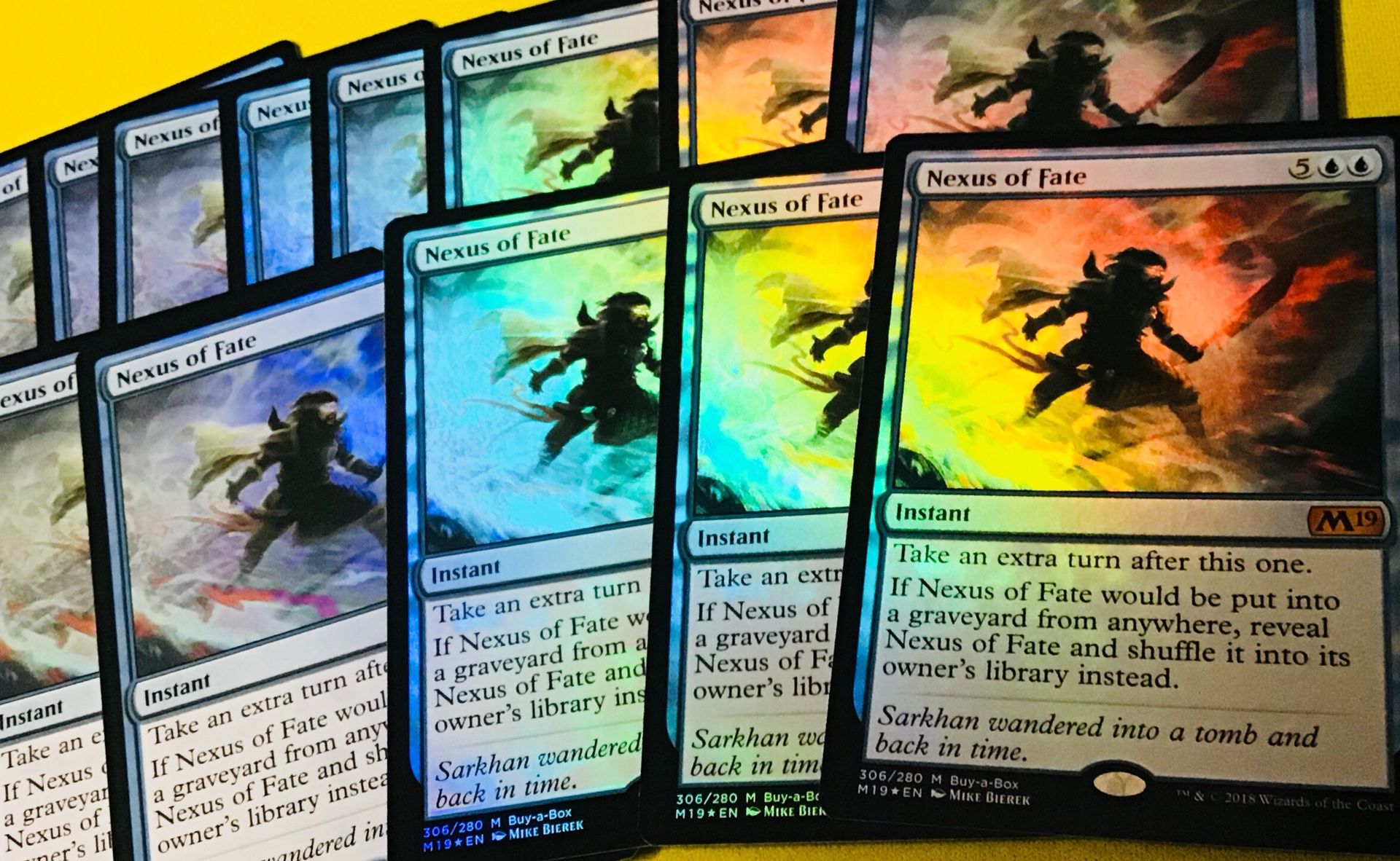 Nexus of fate mtg prerelease m19 promo x13 buyabox take an extra turn instant standard magic the gathering cog tcg card