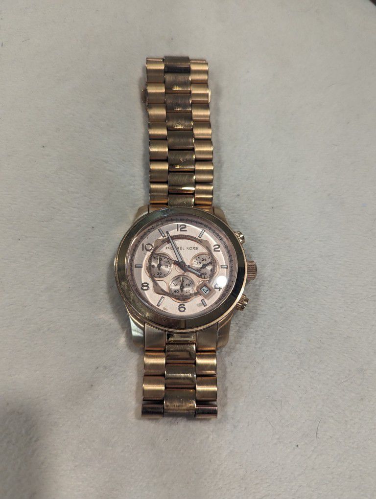Michael Kors MK8096 50mm Rose Gold Stainless Steel Case with Rose Gold Stainless