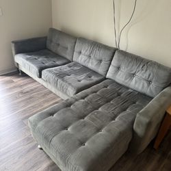 Grey L Couch