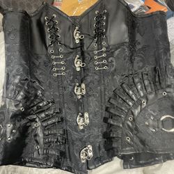 Leather Corset Black With Lots Of Detail