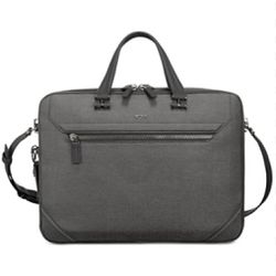 $995 Tumi Ashton Collins Double Zip Grey Briefcase Laptop Bag