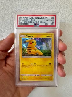 2017 Pokémon Sun & Moon Pikachu Holo Cracked Ice  #28 PSA 10