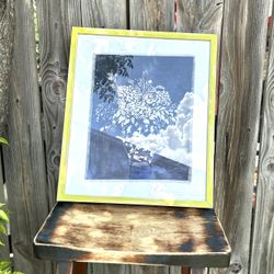 Gorgeous Linen Print Flower Vase Wall Art Painting Home Decor Eclectic Farmhouse Style 