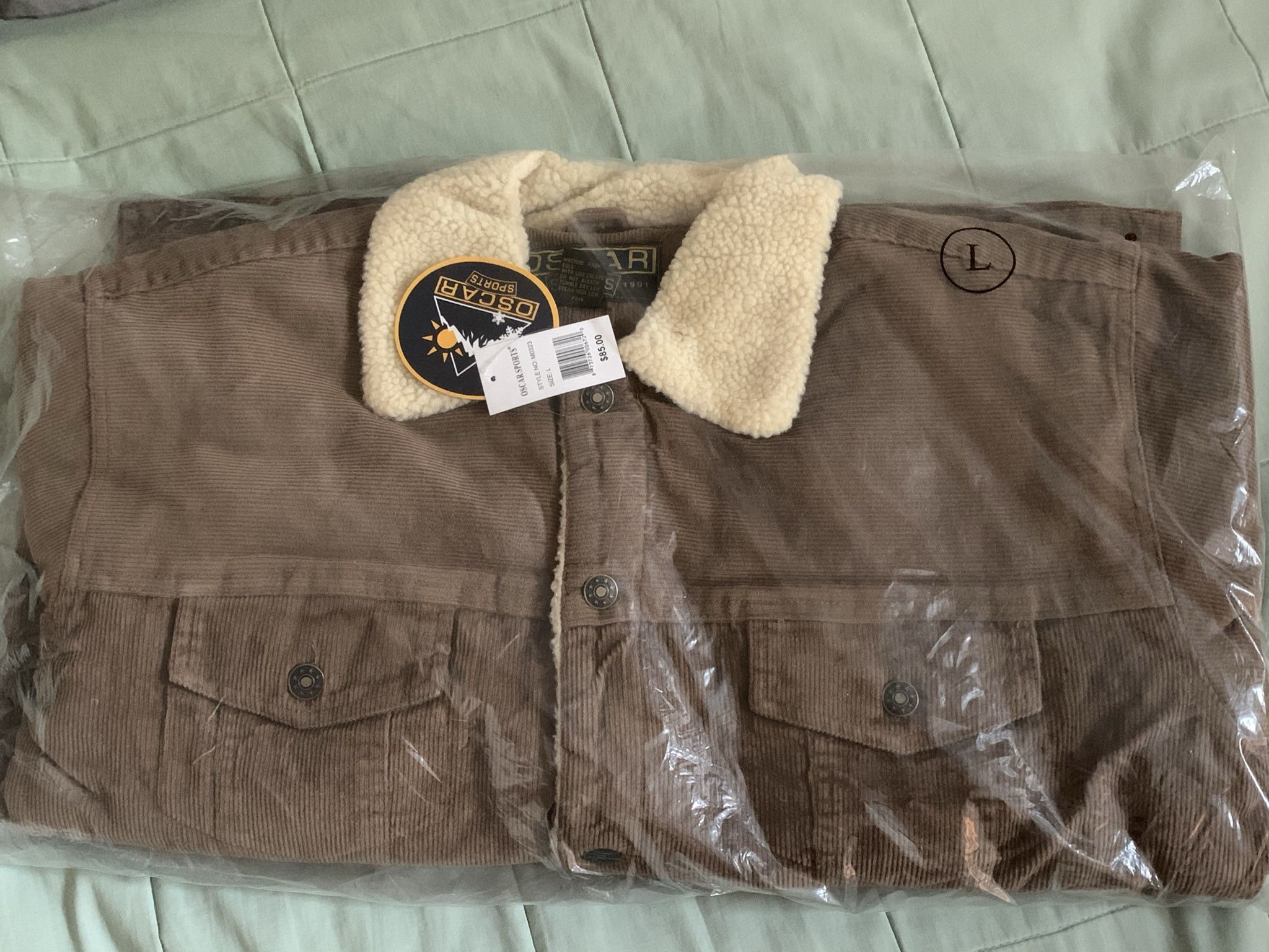 Brand New Large Corduroy Sherpa Jacket