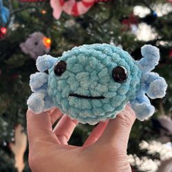 Blue Axolotl $10 Handmade 🧶 Crochet 🧶 Plushie 