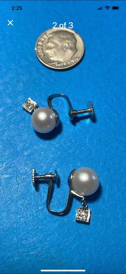 14 K Pearl Earrings No Holes Needed