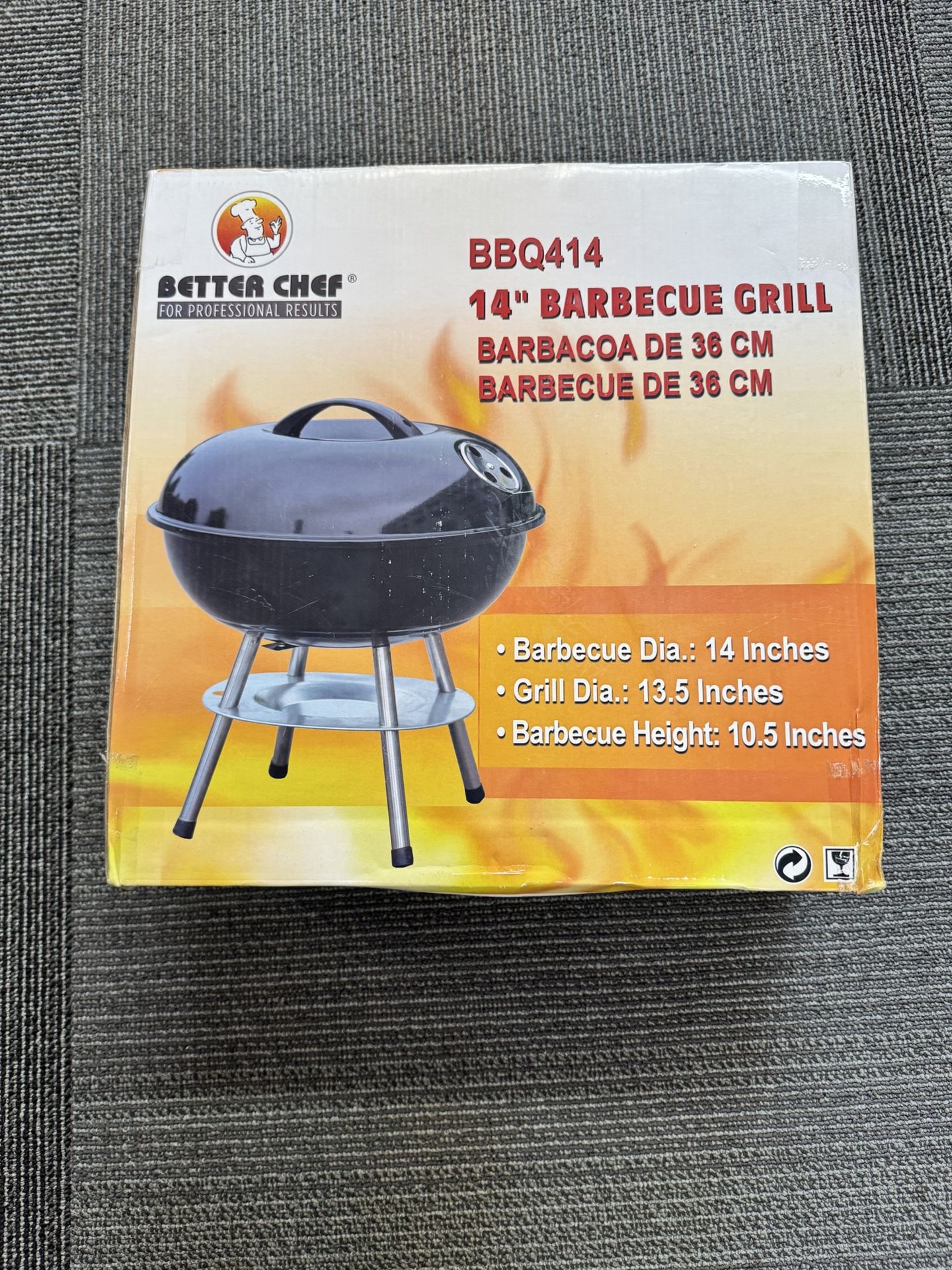 Portable Grill Charcoal BBQ Outdoor Camping Barbecue Tailgate Grill 14"