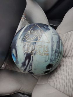 Radical Guru Vintage Blue Marble Swirl Bowling Ball, Pick Up Bayport NY 11705