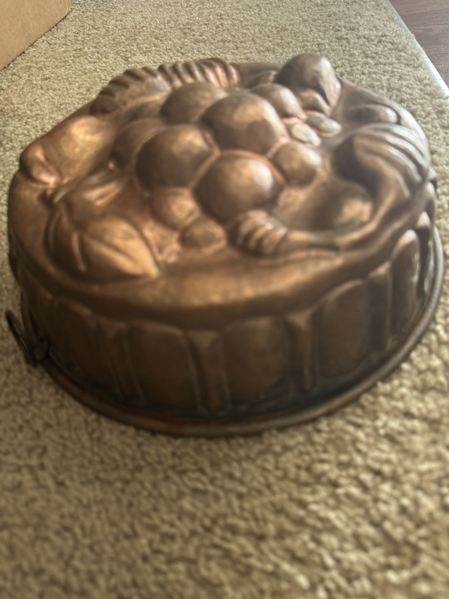 Vintage French Copper Mold Heavy Duty 10”dia