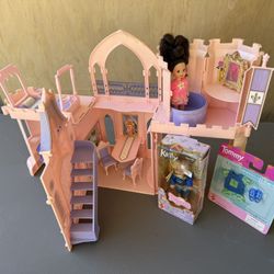 Kelly, Barbie Sister Castle Palace Playhouse With Tommy Prince