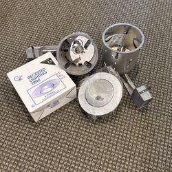 Recessed Lighting Cans And 8” Eyeball Lighting Trim -pair
