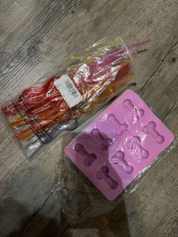 Chocolate molds and straws