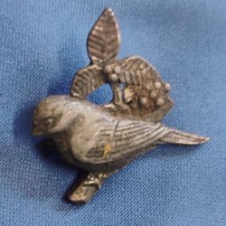Birds And Blooms Pin/ Brooch