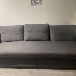 Grey couch with storage 