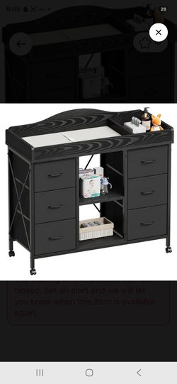 Baby Changing Table with Drawers and Shelves