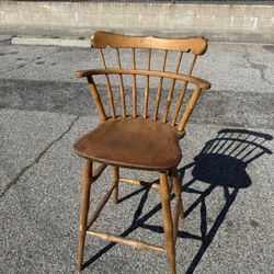 S BENT BROS Solid Hard Maple Colonial Windsor Arm Chair 