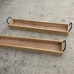 New 2 Wood Containers Multi Use
