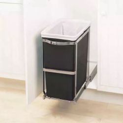 simplehuman 30L Under Counter Pull-Out Kitchen Trash Can Heavy Duty Steel Frame