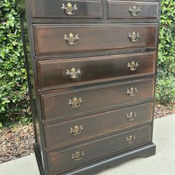 Chippendale Style 7 Drawer Solid wood Dresser/Chest of Drawers/Tallboy