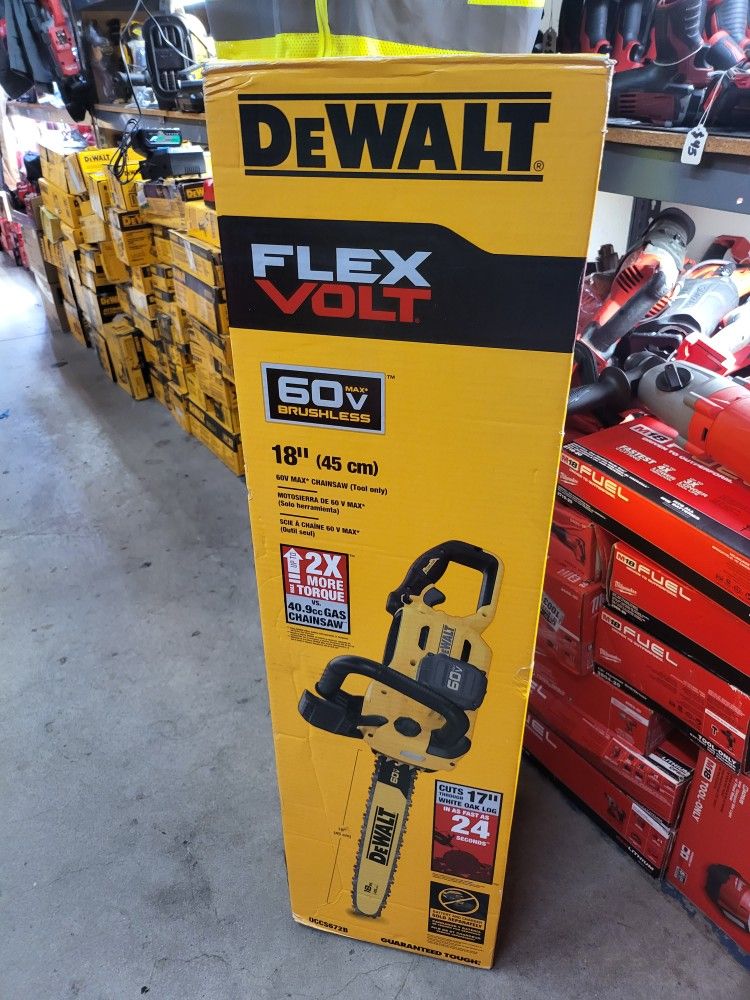 DEWALT 60V BRUSHLESS CORDLESS 16"IN CHANSAW TOOL ONLY