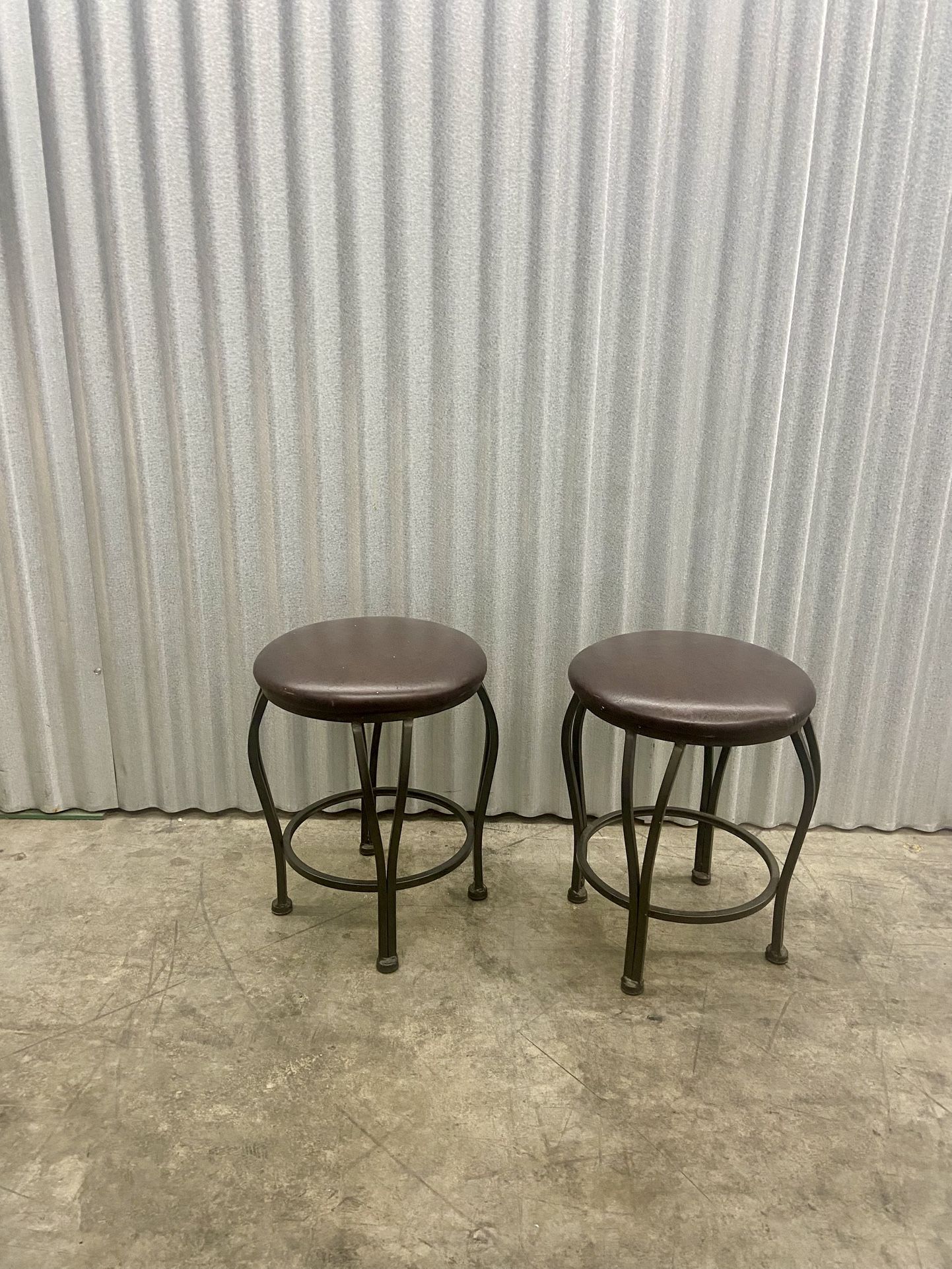 FOR SALE: Two Brown Small Stools