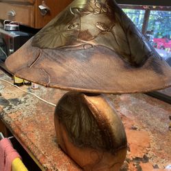 Table Lamp Leather And Patina Made In Mexico 