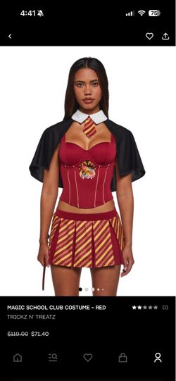 Trickz N' Treatz Magic School Club Costume - Red