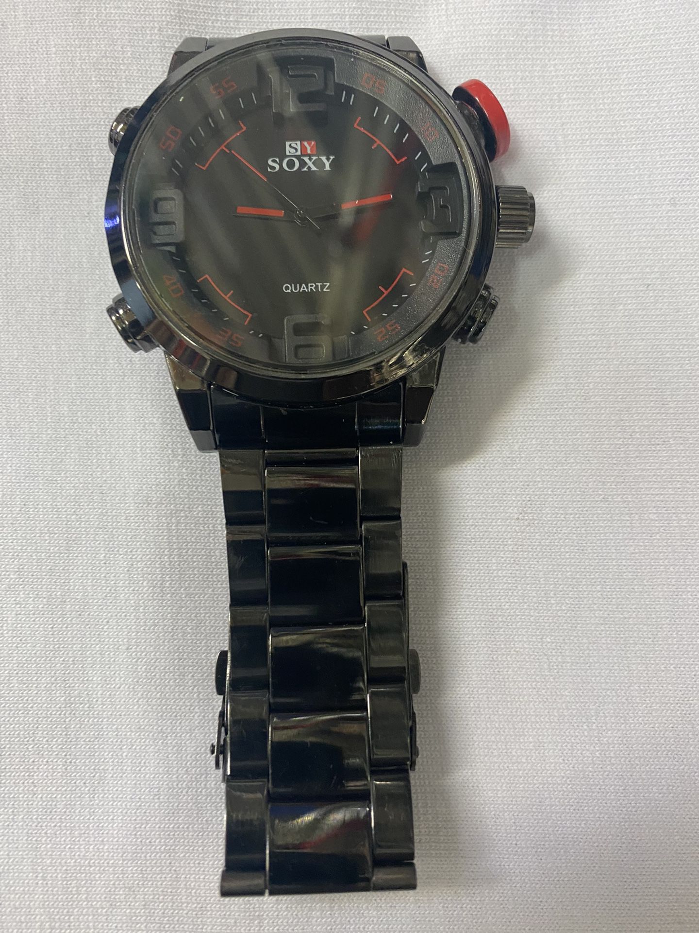 Brand New Soxy Watch With Black Stainless Steel Band