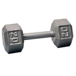 New Ader Fitness Hex Hexagon Cast Iron Metal Dumbbell Dumbbells Dumbell Dumbells 20 lb.