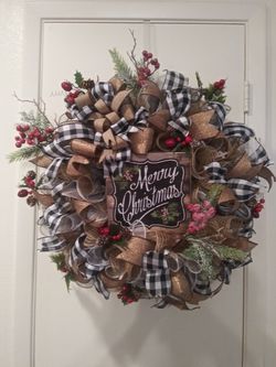 Buffalo Checkered Christmas Wreath