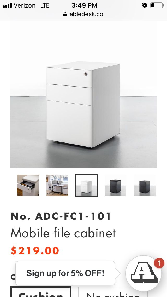 Able co filing cabinet