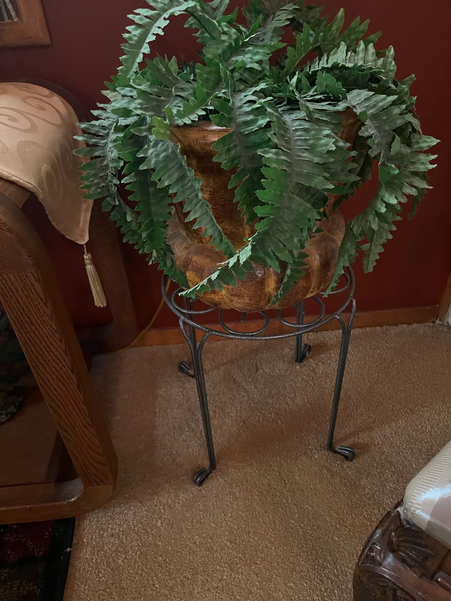 End Table Riser With Plants