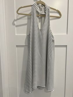 Navy & White Babydoll Dress