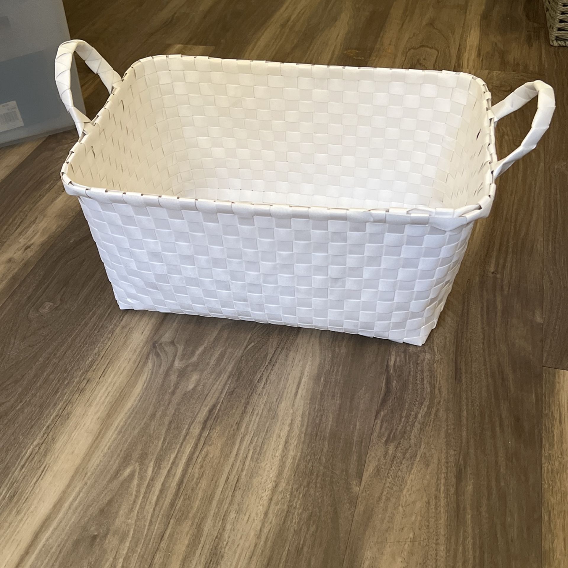 Aesthetic White Basket