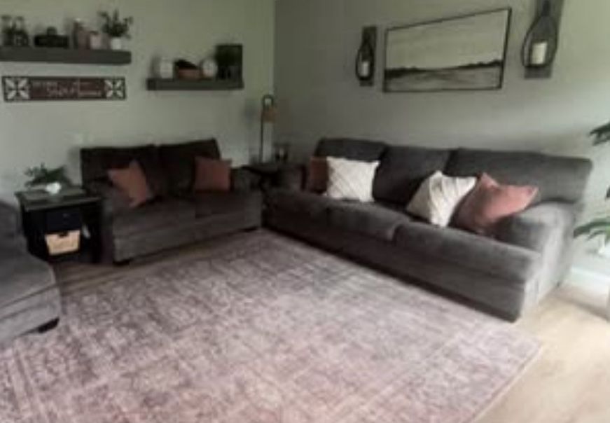 Signatures Design By Ashley Sofa Couch and Loveseat Grey