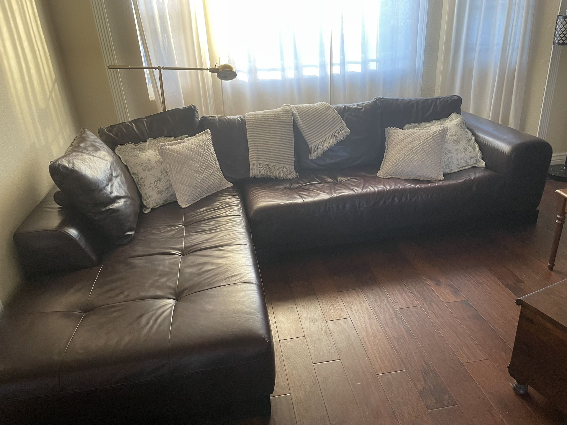 Beautiful Brown Leather Couch